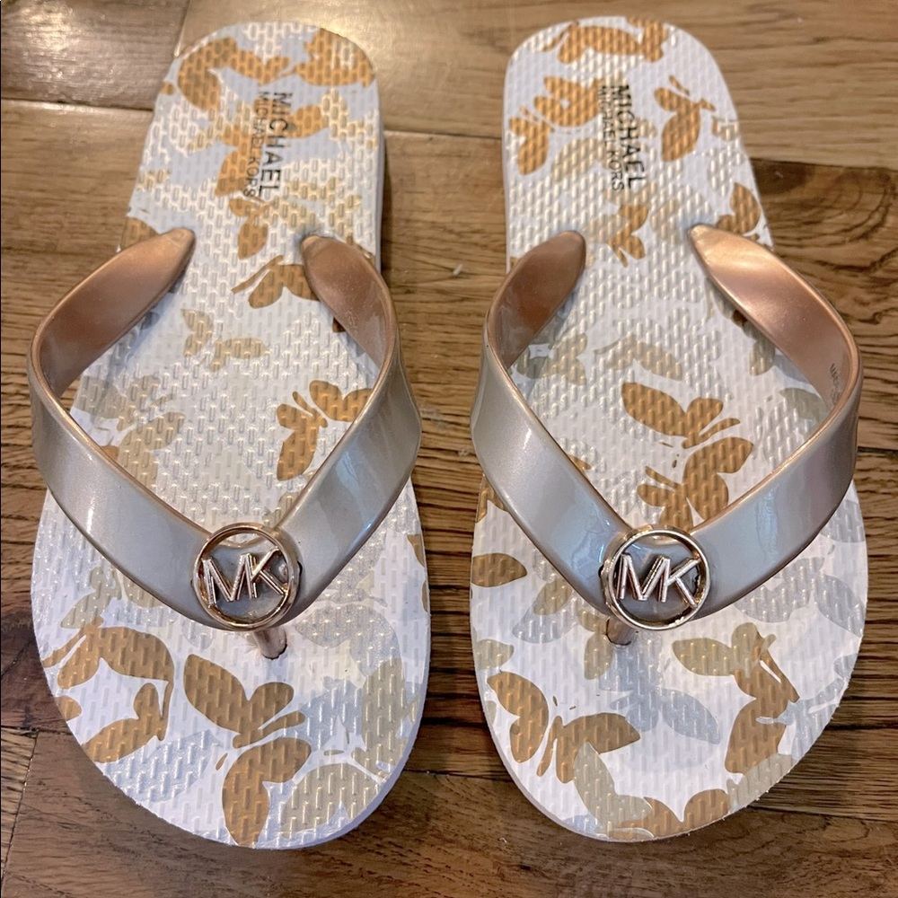 Michael Kors flip flops size 12 brand new!
